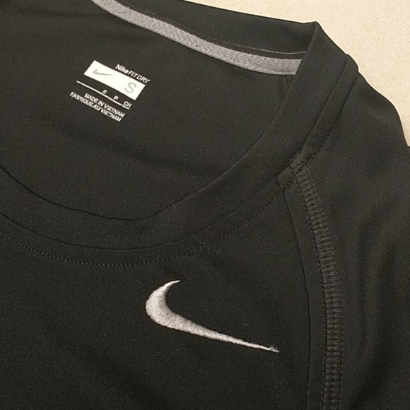 NIKEFIT dry gym athletic top grey black mens - Picture 2 of 5